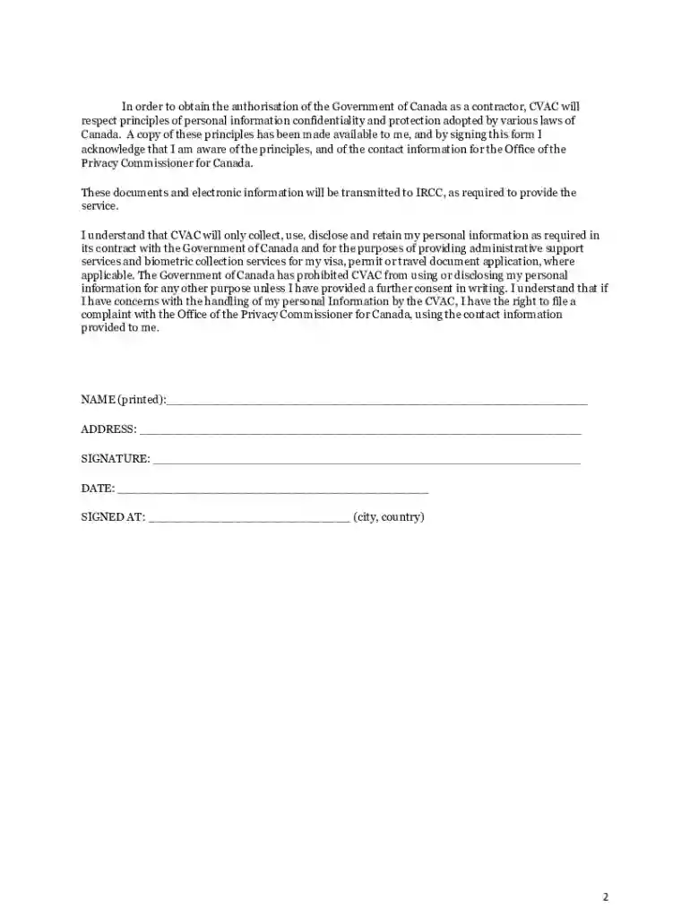 vfs consent form indonesia Preview on Page 1