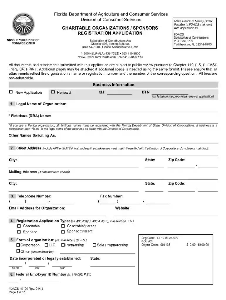 florida solicitation of contributions Preview on Page 1