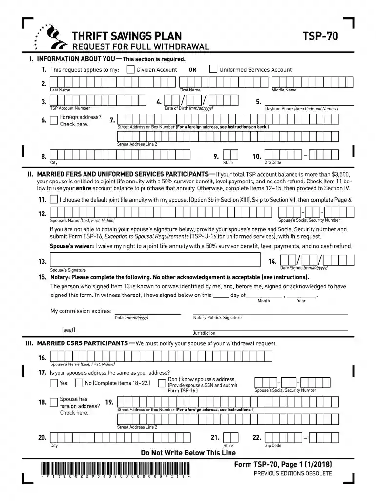 tsp thrift savings plan withdrawal Preview on Page 1