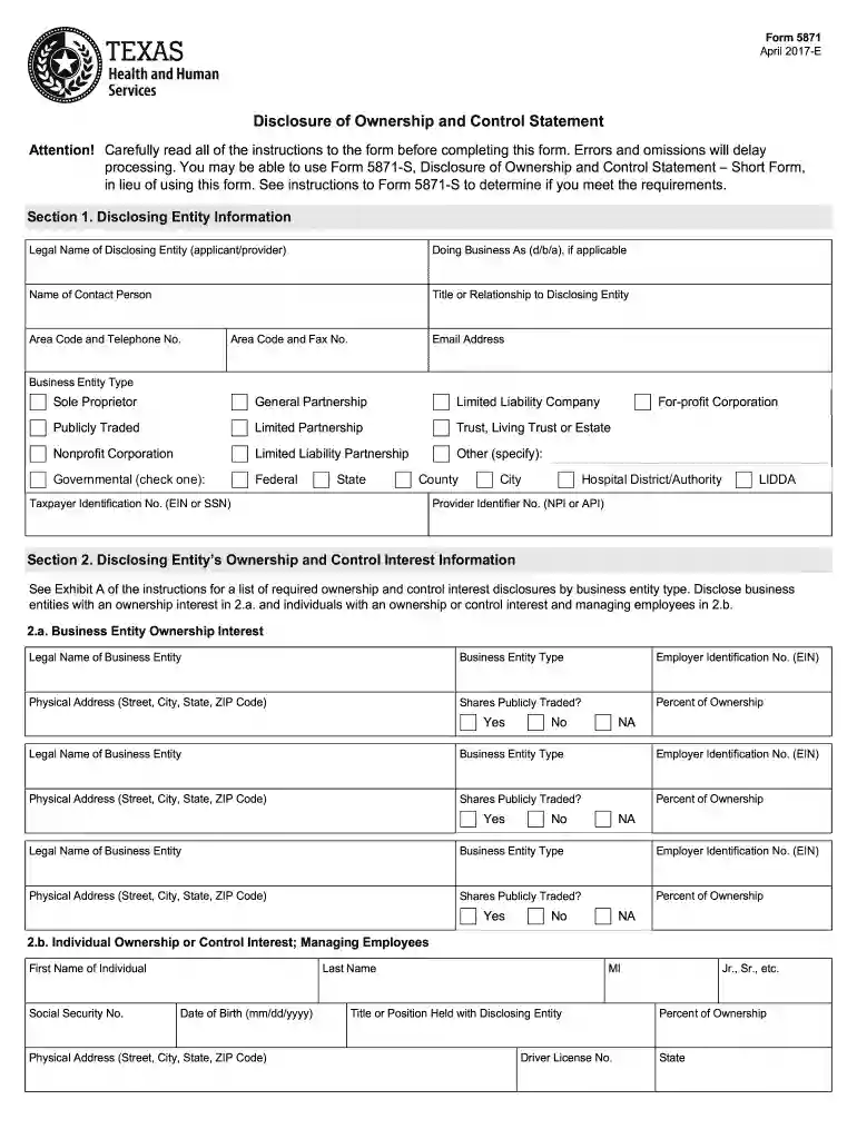 form 5871 Preview on Page 1