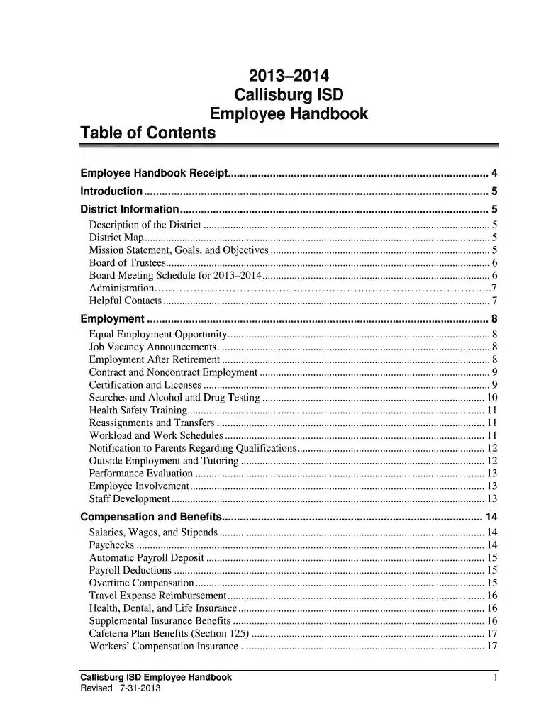 saisd employee handbook Preview on Page 1
