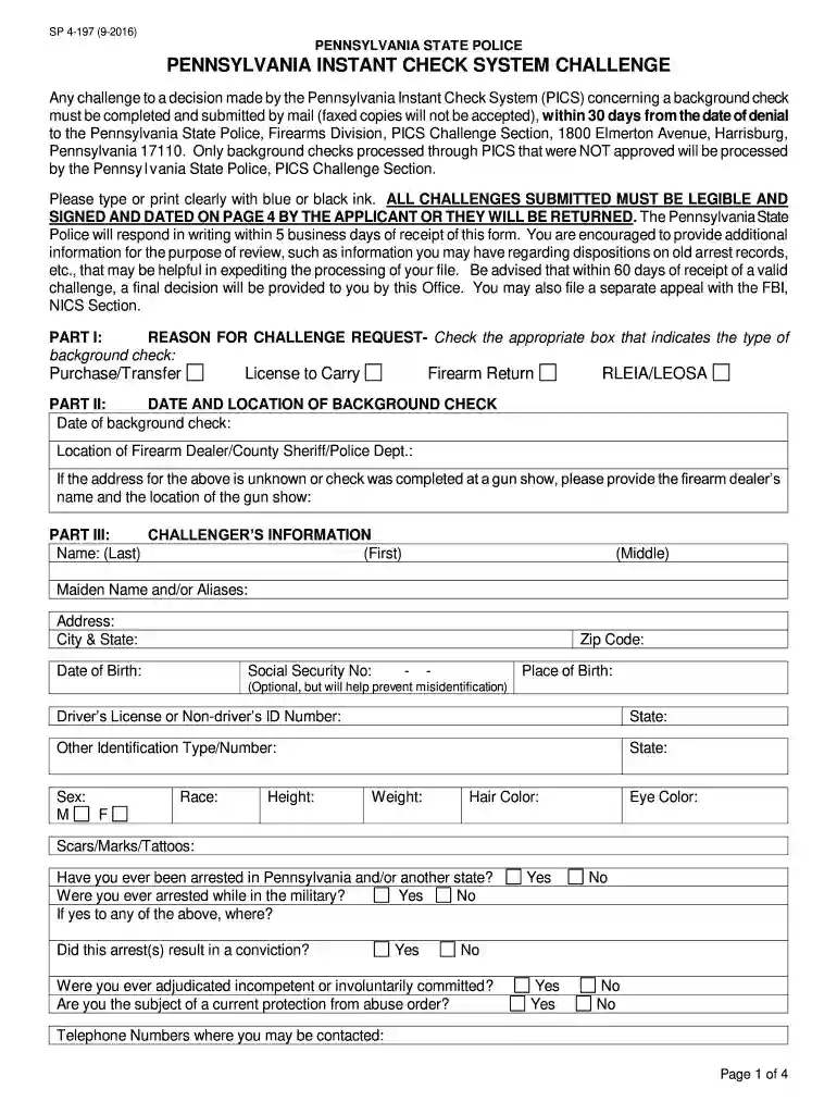 pa background check Preview on Page 1