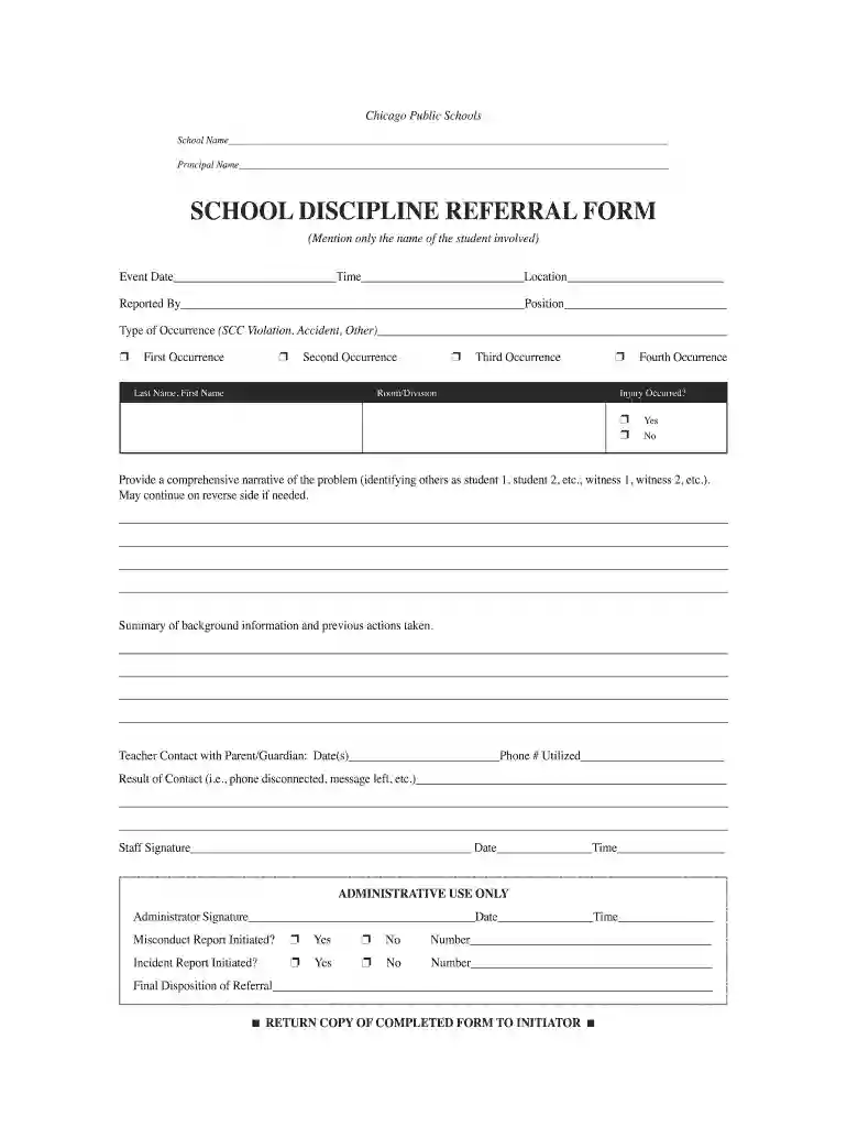 school referral form template Preview on Page 1