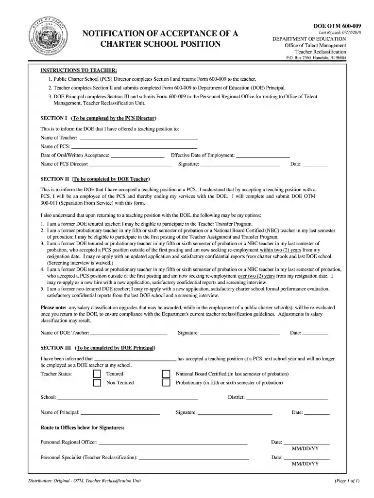 DOE OTM 600-009 Preview on Page 1