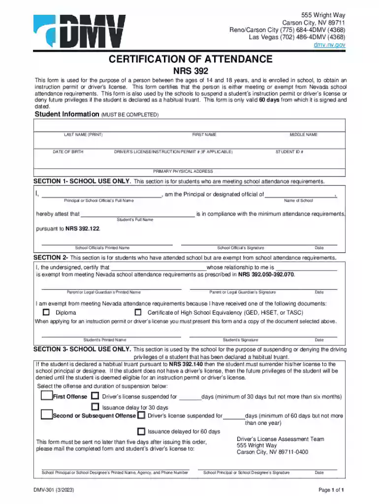dmv 301 form Preview on Page 1