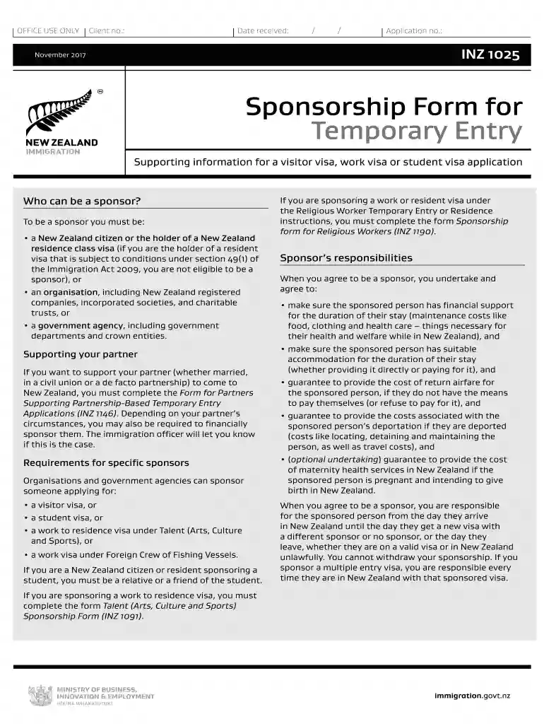 sponsorship form nz Preview on Page 1
