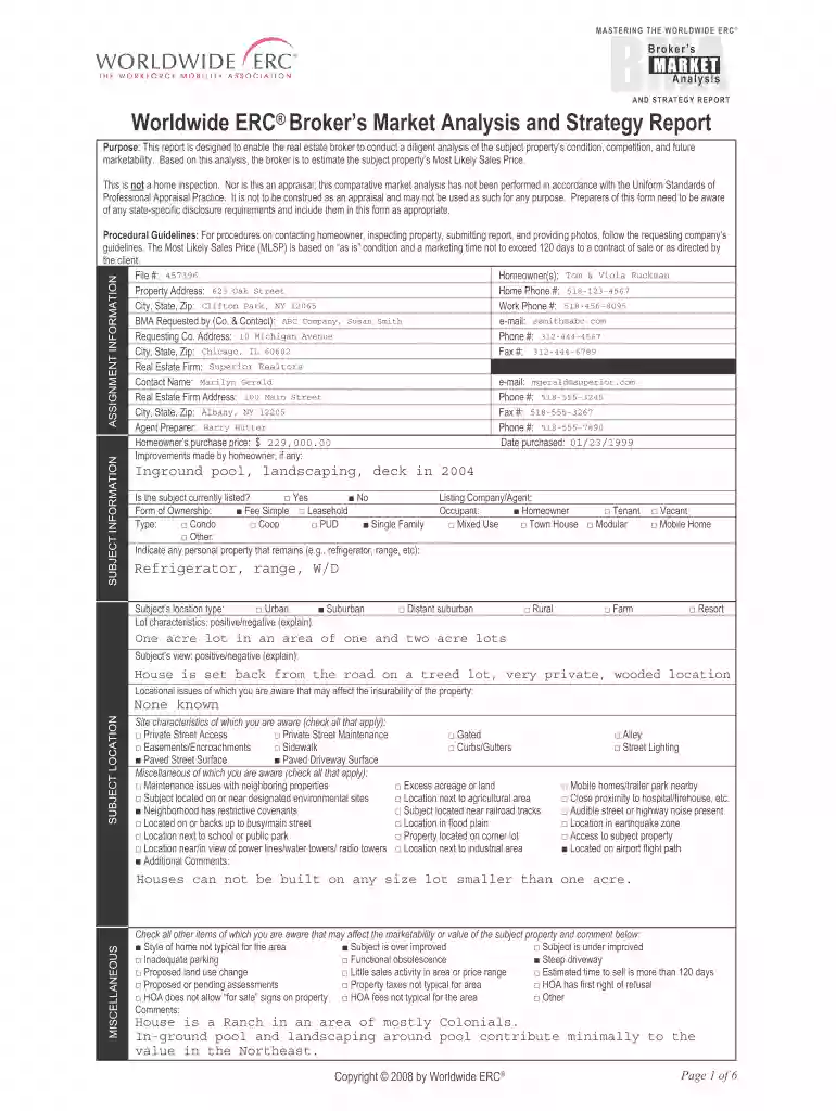 erc bma form Preview on Page 1