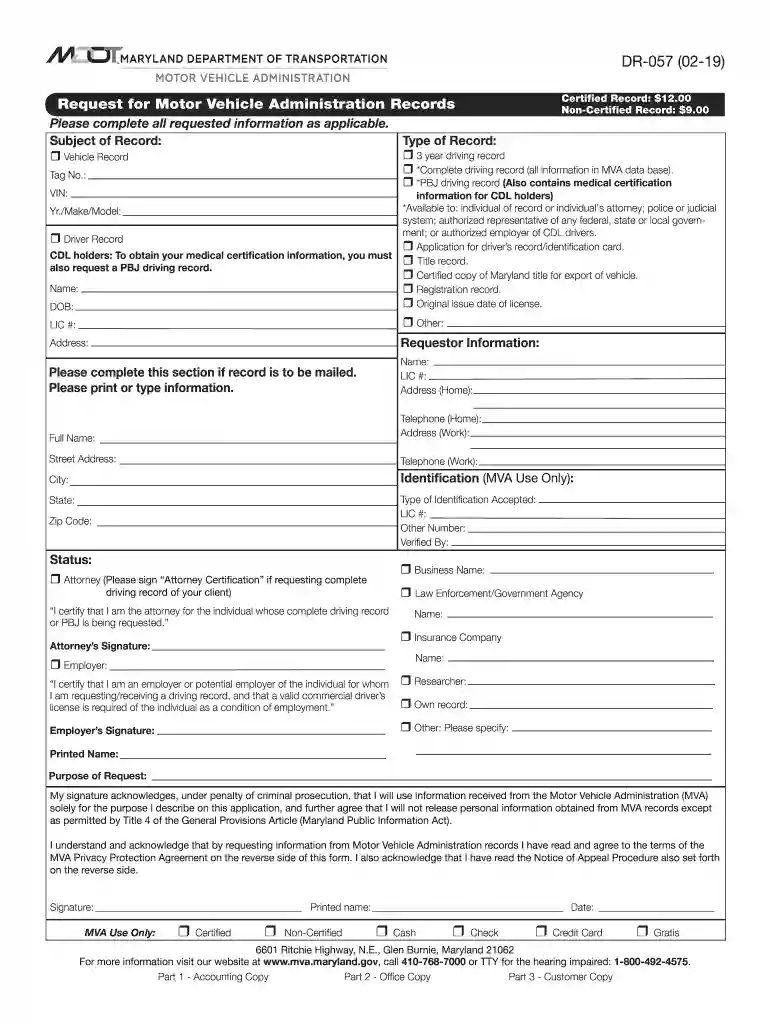 maryland driving record Preview on Page 1