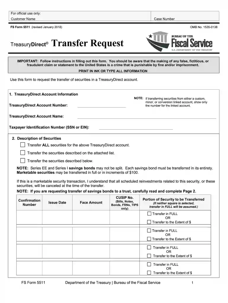 fs form 5511 Preview on Page 1