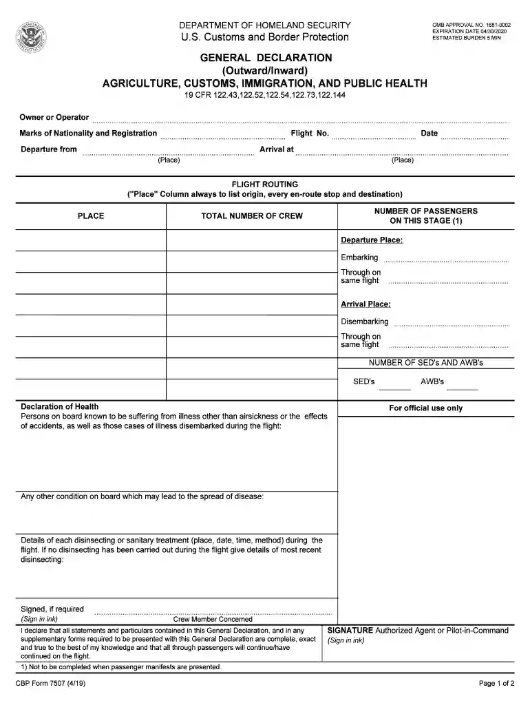 7507 2019 cbp pdf Preview on Page 1