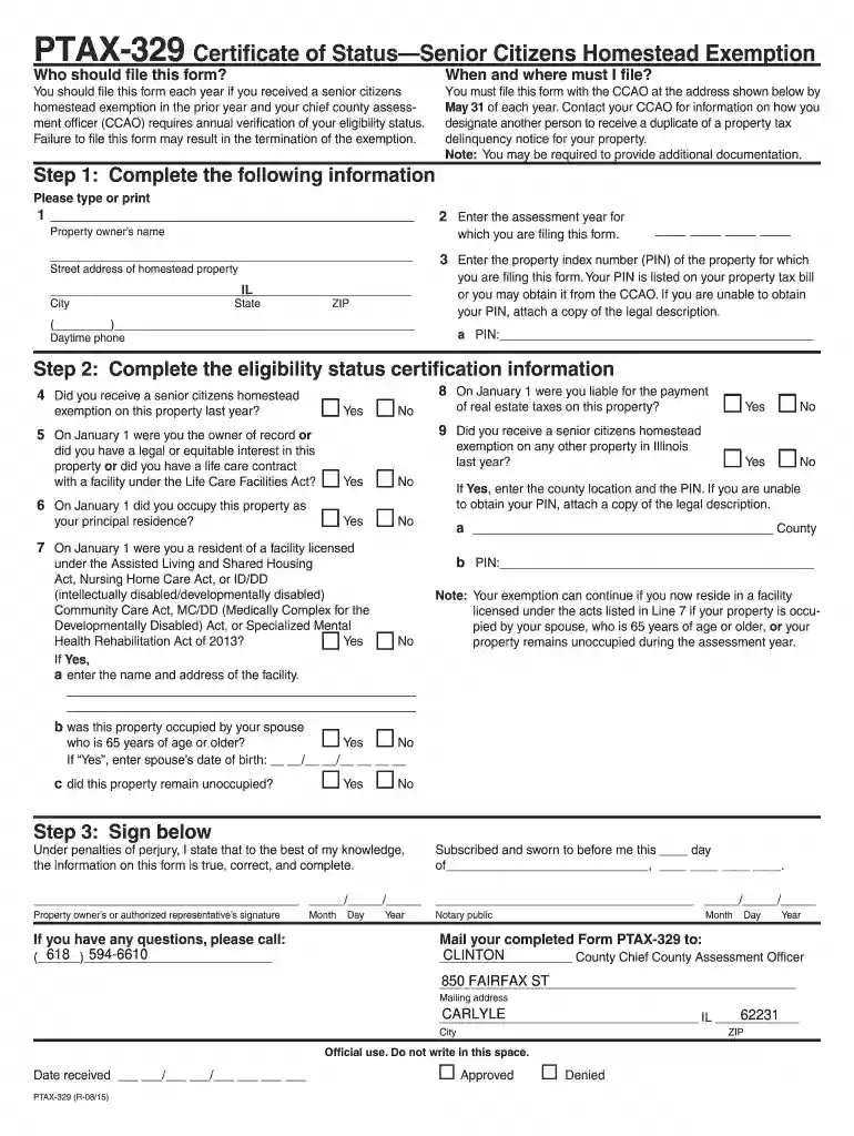 form ptax 329 Preview on Page 1
