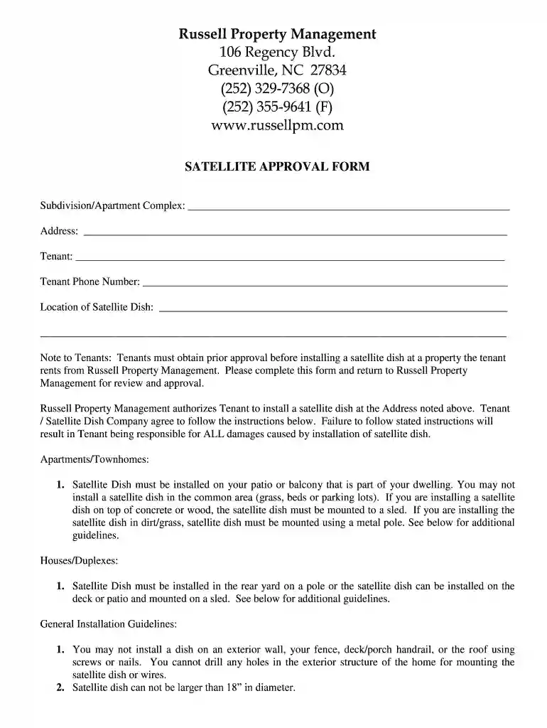 Russell Property ManagementRent in Greenville, NC Preview on Page 1