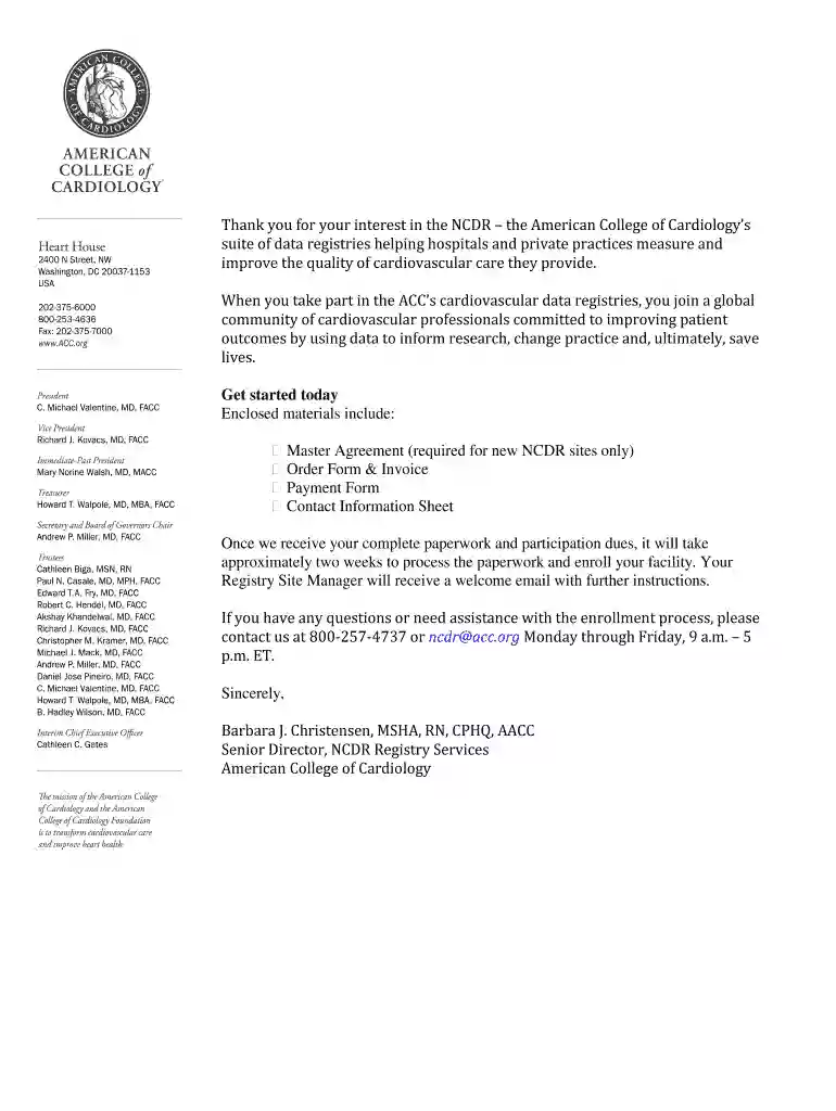 suite of data registries helping hospitals and private practices measure and Preview on Page 1