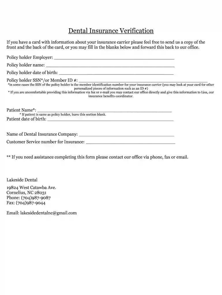north carolina insurance verification Preview on Page 1