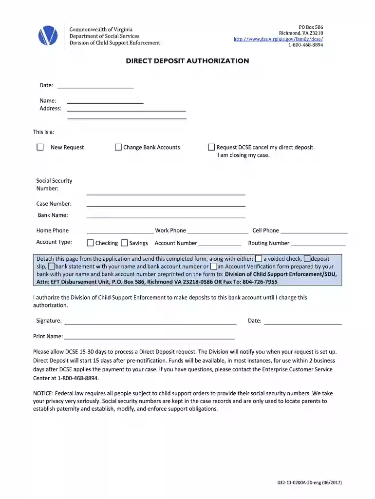 child support application va Preview on Page 1