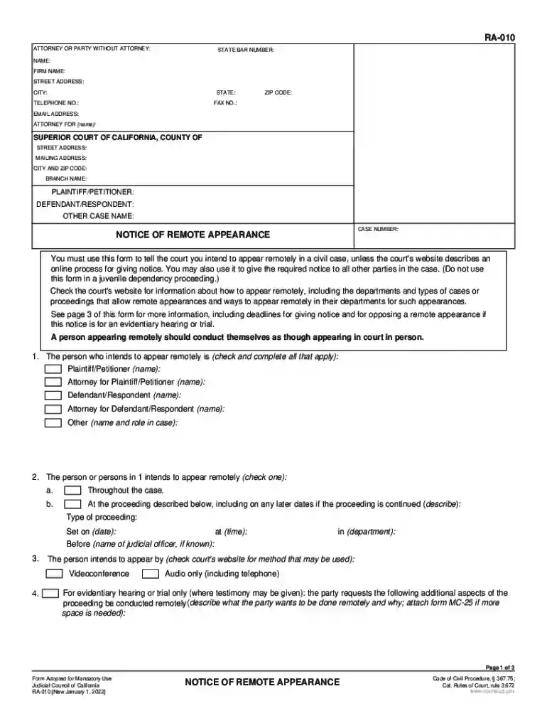 ca superior court request order Preview on Page 1
