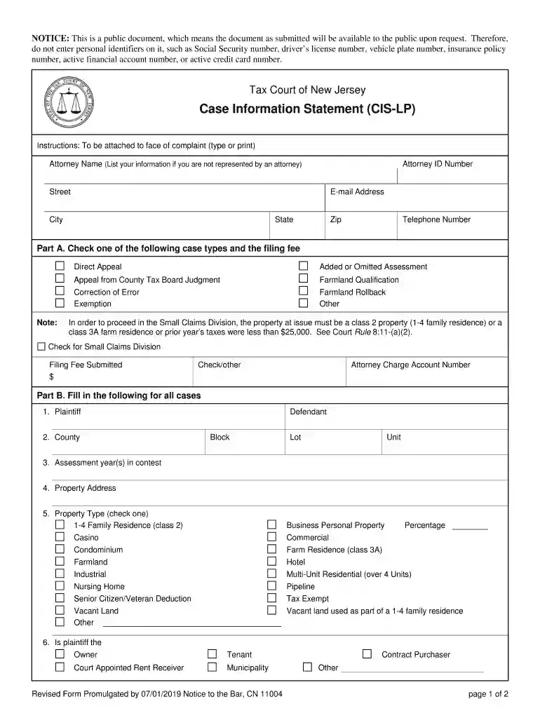 new jersey 10341 form Preview on Page 1