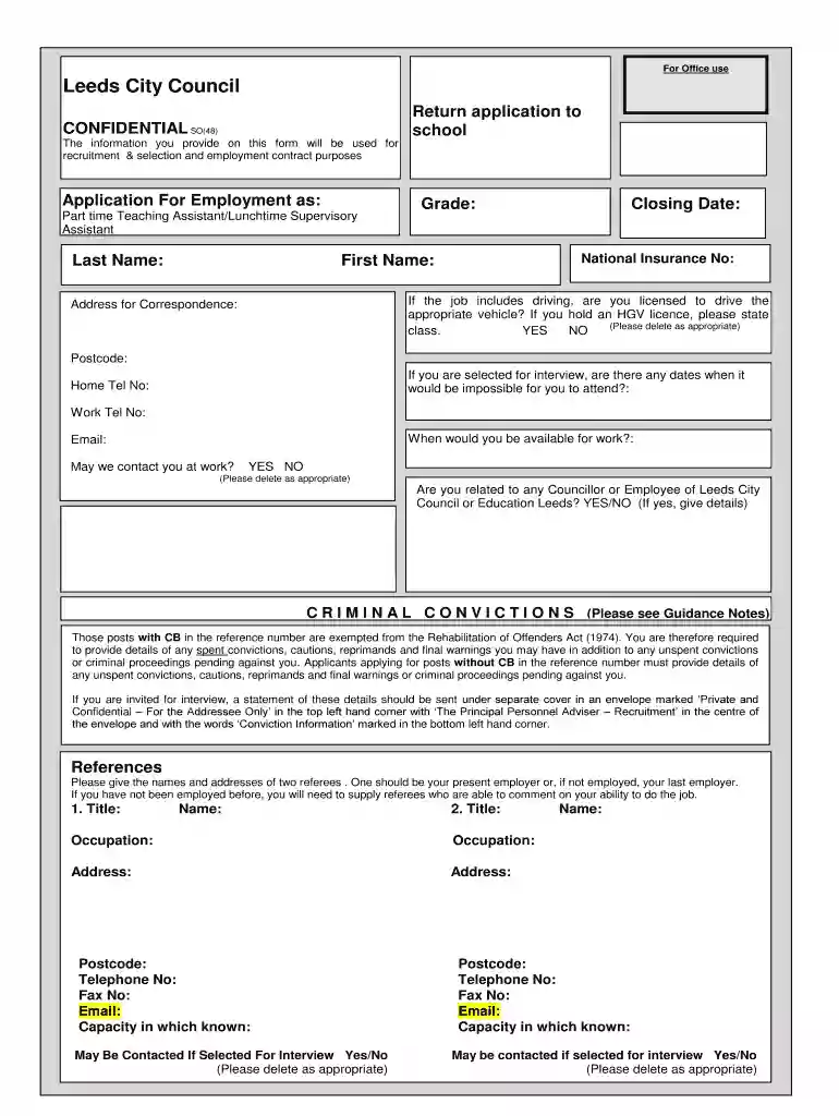 uk employment job Preview on Page 1