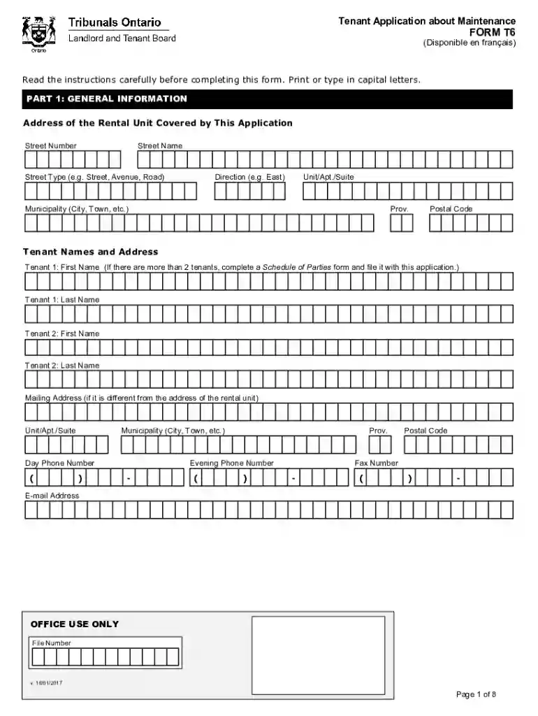 t6 form Preview on Page 1