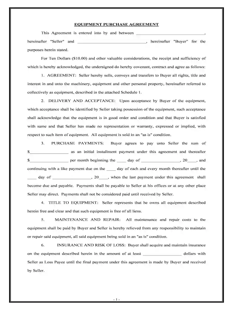 printable contract forms Preview on Page 1