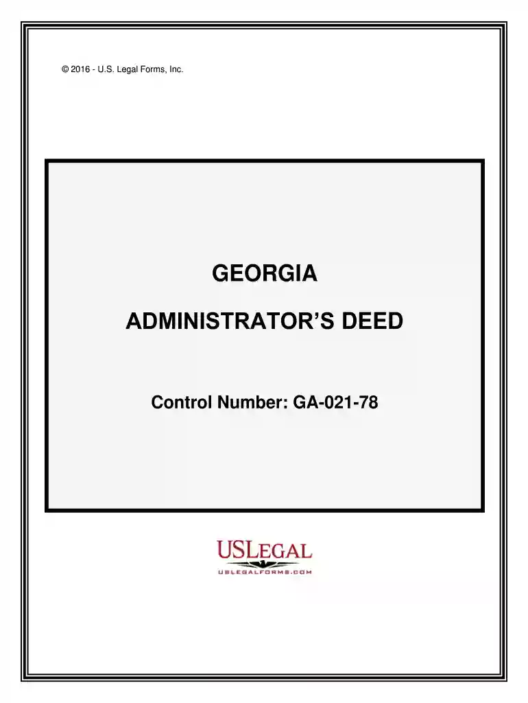 administrator's deed georgia Preview on Page 1
