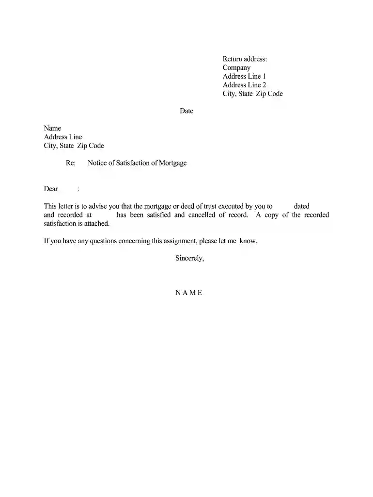 letter of satisfaction for repairs Preview on Page 1