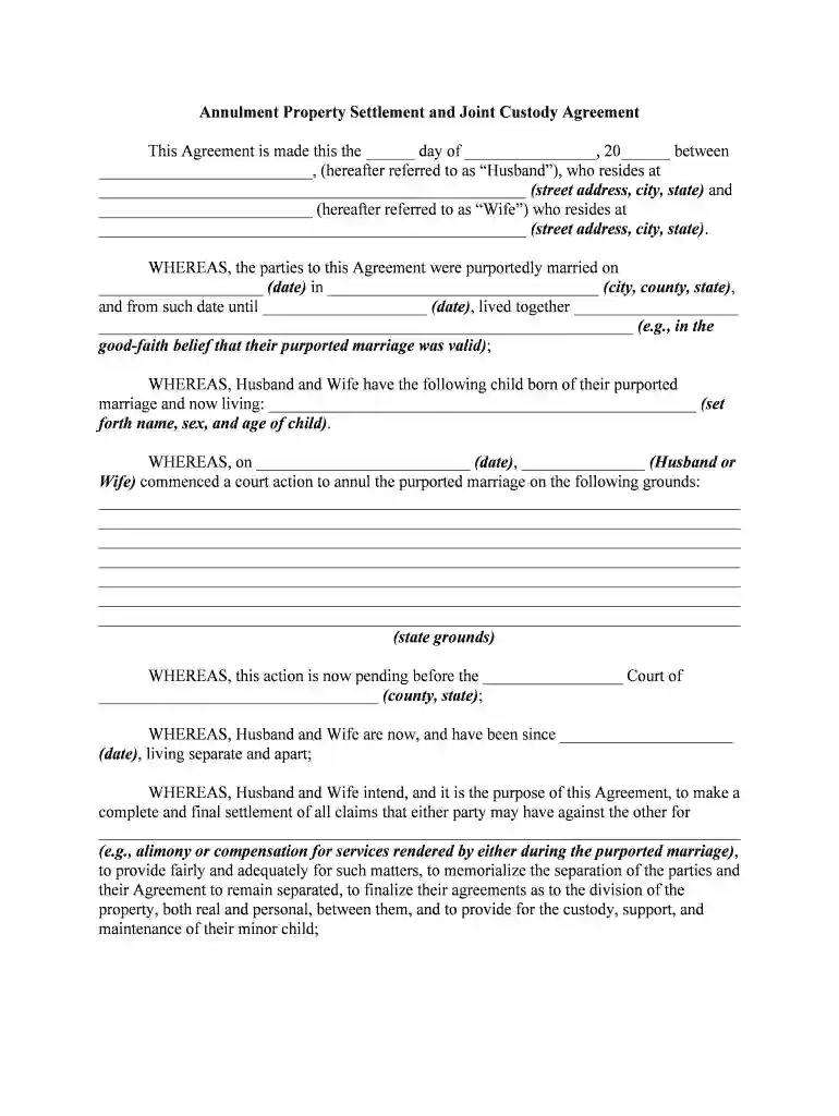 child custody agreement without court Preview on Page 1