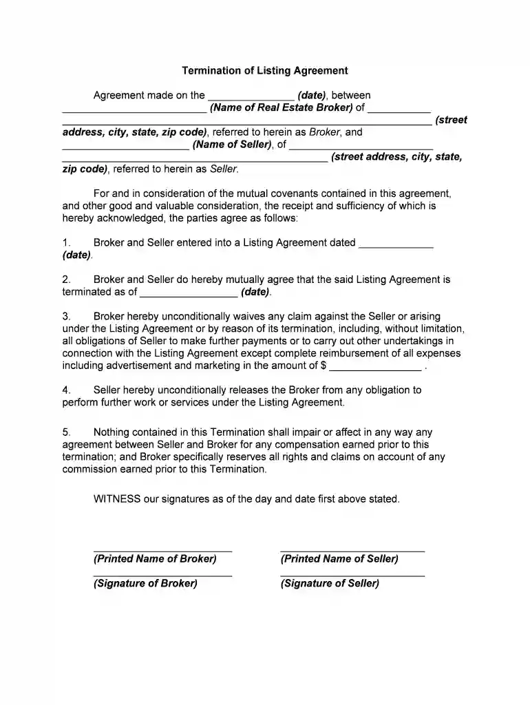 cancellation form Preview on Page 1