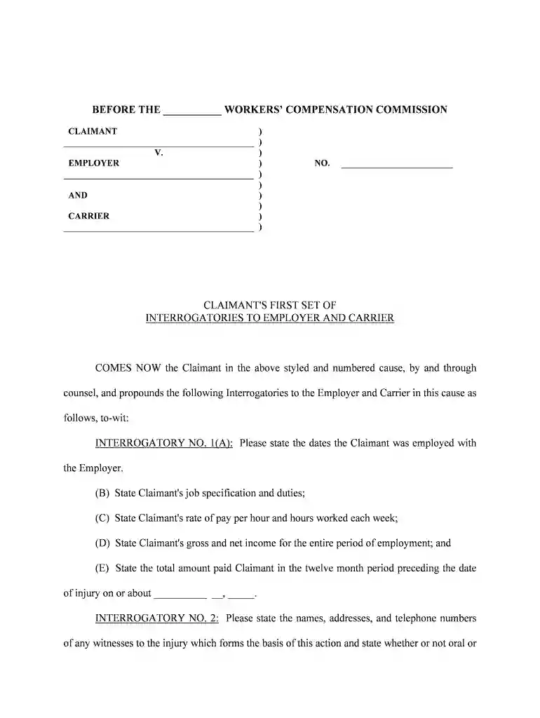 interrogatories Preview on Page 1