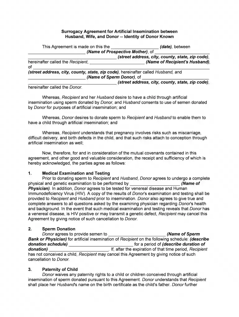 surrogacy agreement pdf Preview on Page 1