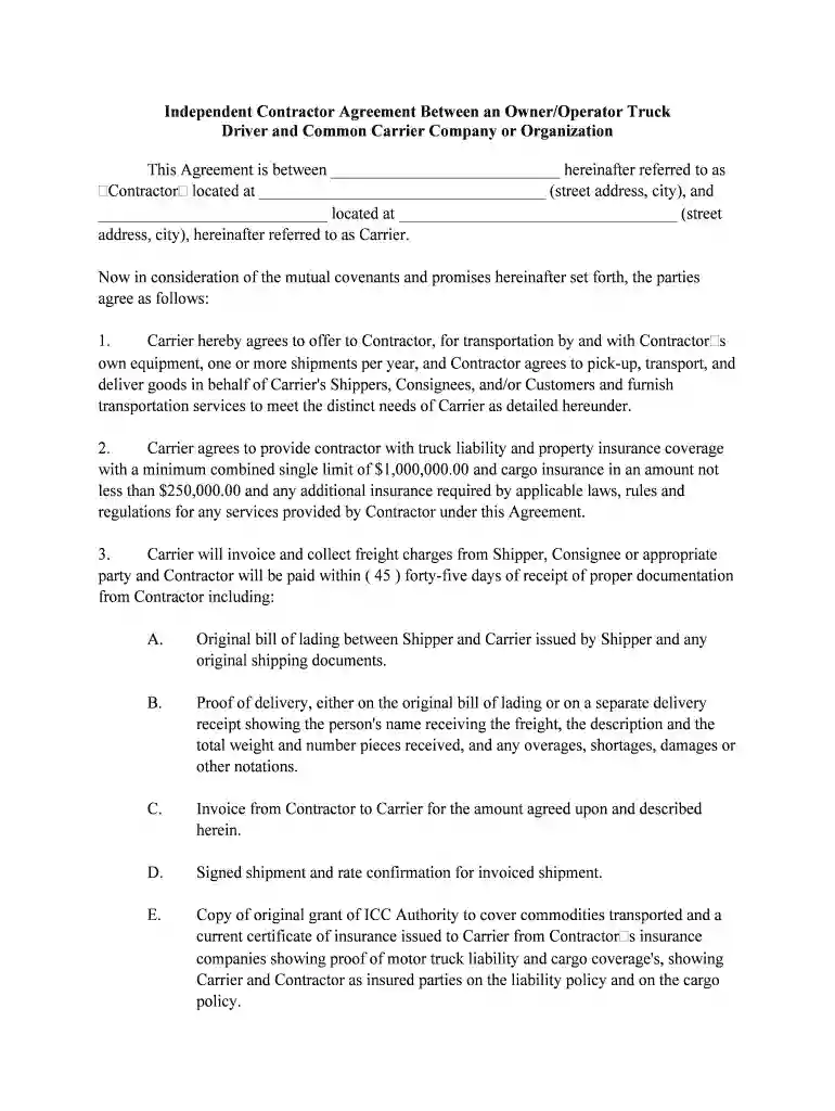 owner driver hgv contracts Preview on Page 1