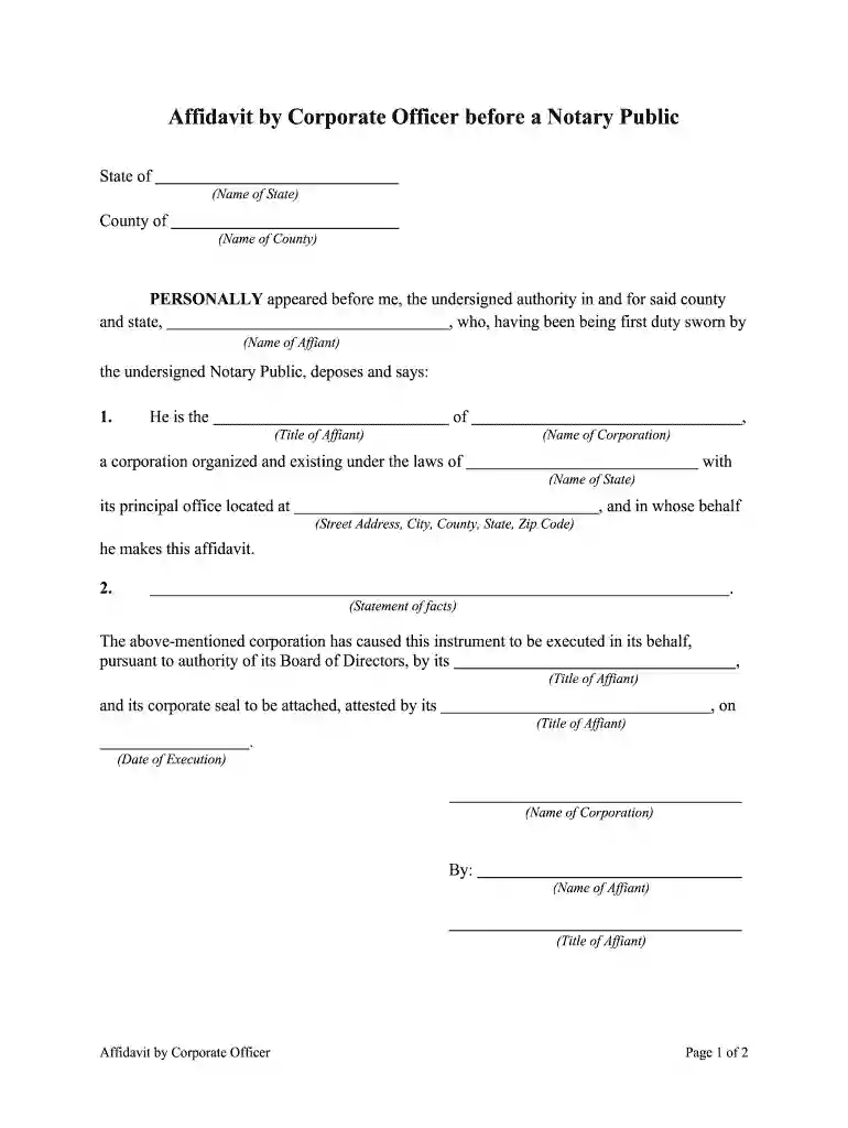 notary acknowledgement form Preview on Page 1