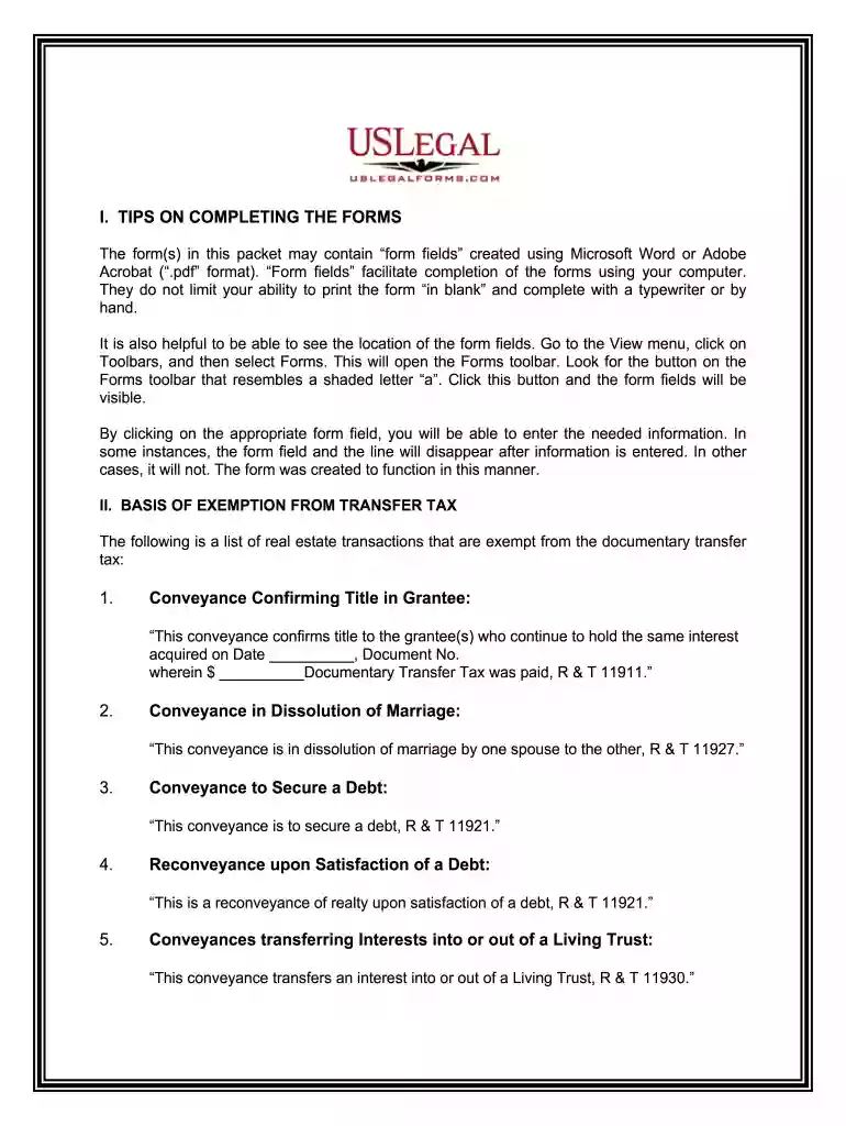 rescission deed california form Preview on Page 1