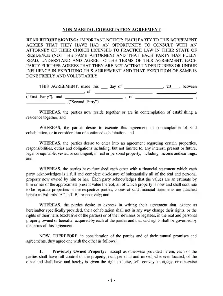 michigan cohabitation Preview on Page 1