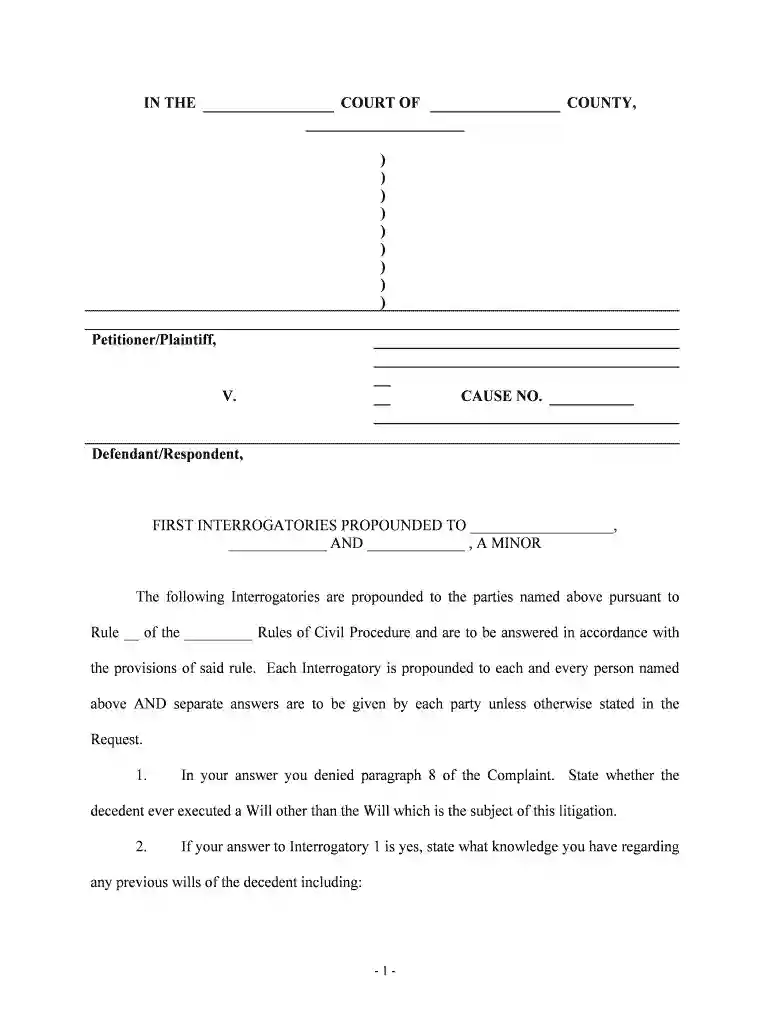 interrogatories Preview on Page 1