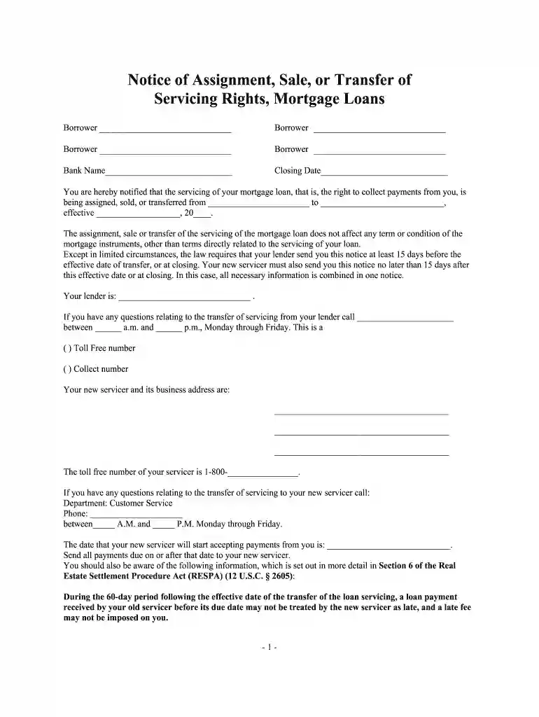 when they sell the rights to a mortgage servicers must provide a goodbye letter days before the effective date of the transfer Preview on Page 1