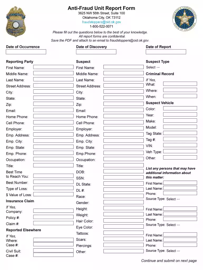 oklahoma anti fraud unit Preview on Page 1