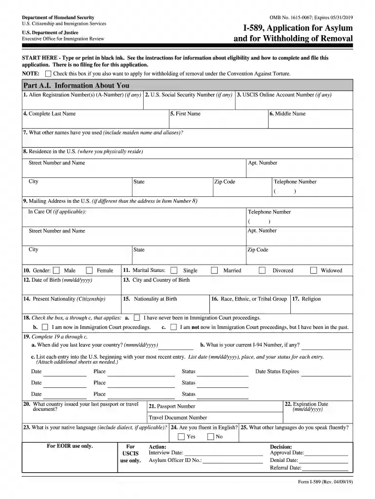 2019 589 form Preview on Page 1