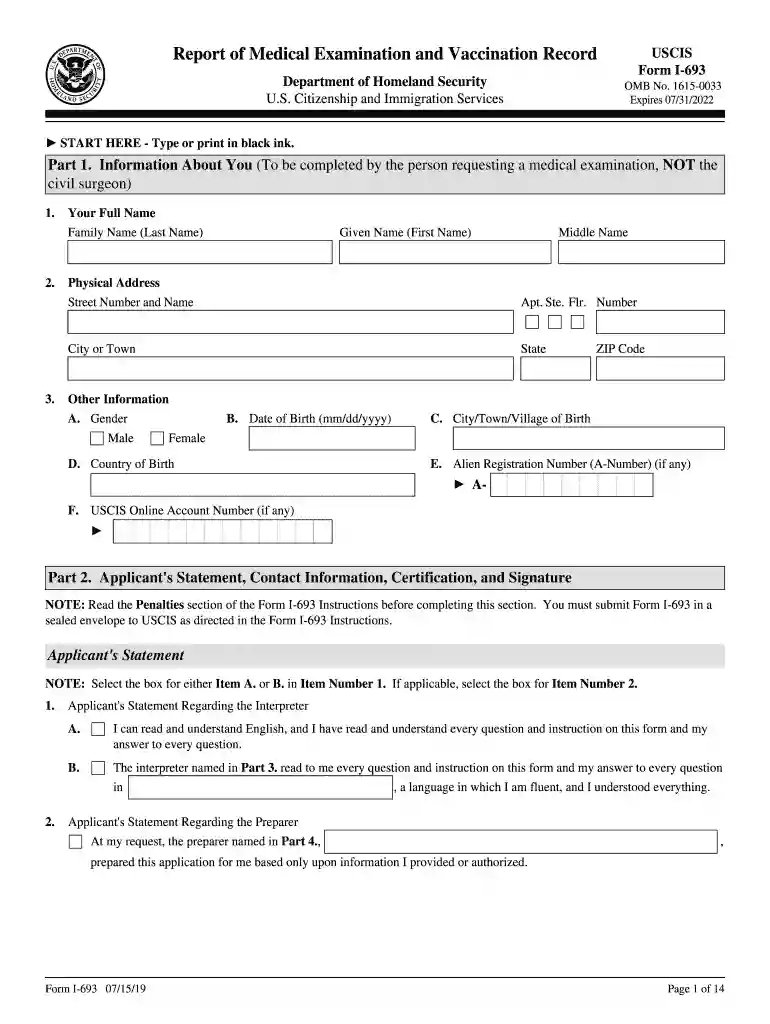 i 693 form pdf Preview on Page 1