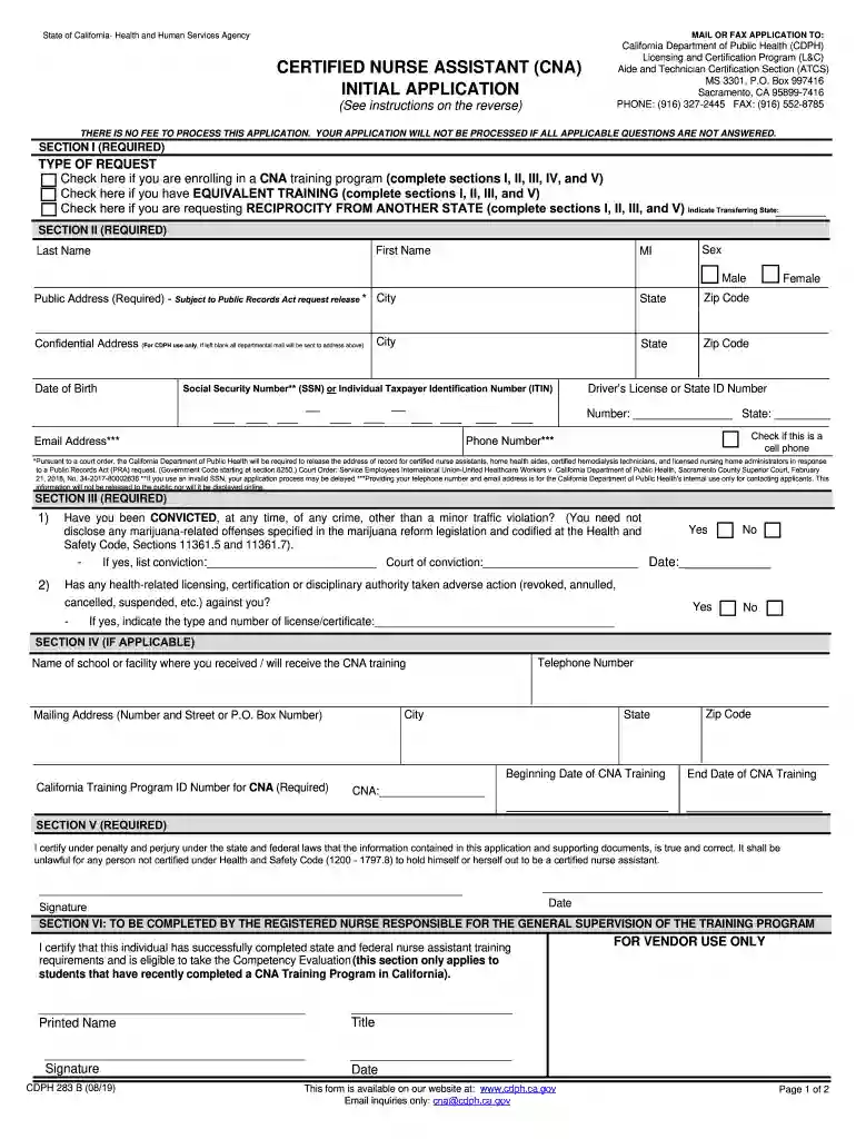 283b form Preview on Page 1