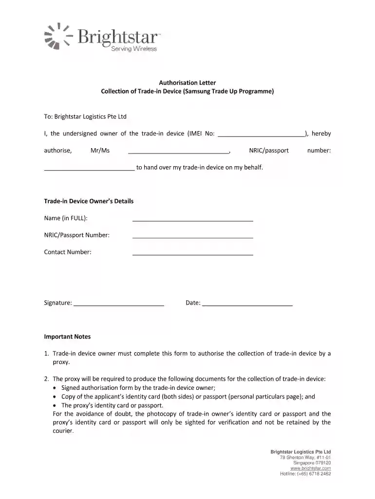 samsung authorization letter pdf Preview on Page 1