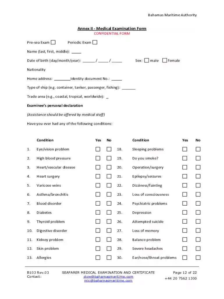 medical certificate for bahamas visa Preview on Page 1
