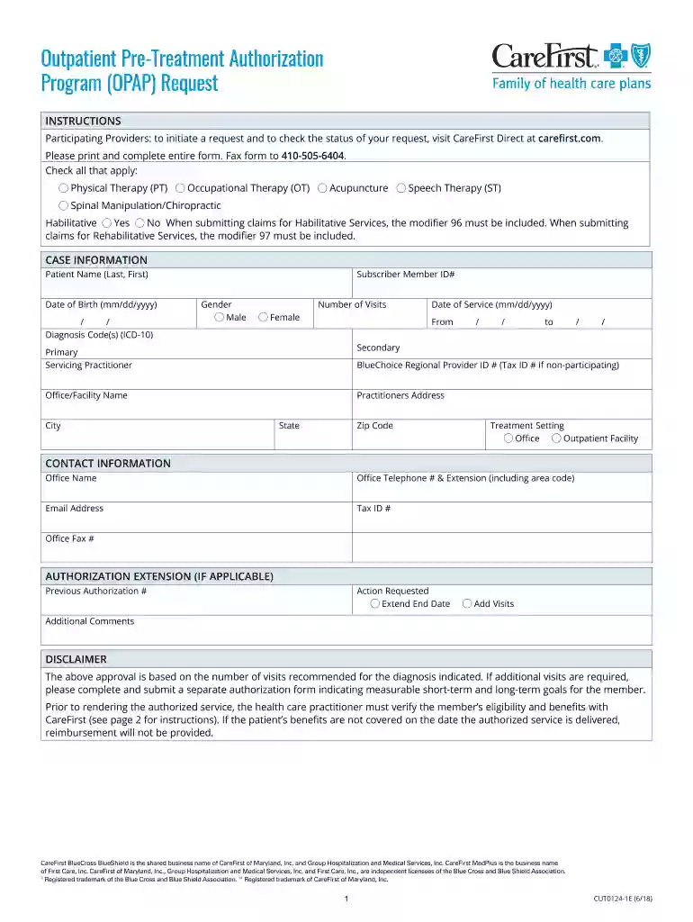pre treatment authorization Preview on Page 1
