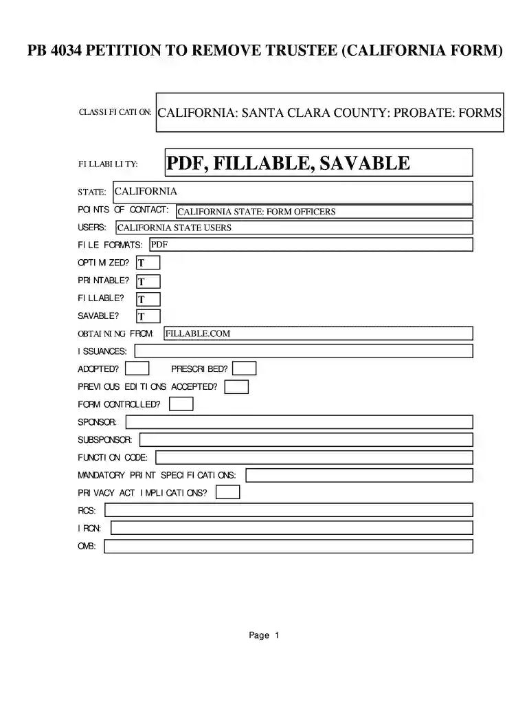 petition to remove trustee california pdf Preview on Page 1
