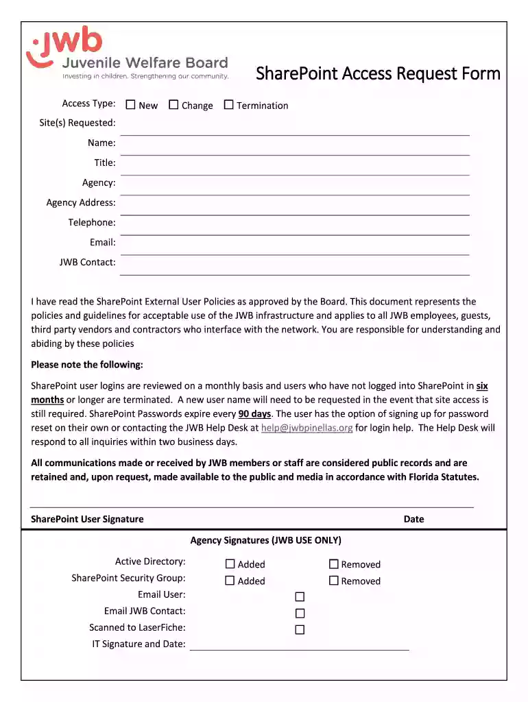 sharepoint access request Preview on Page 1
