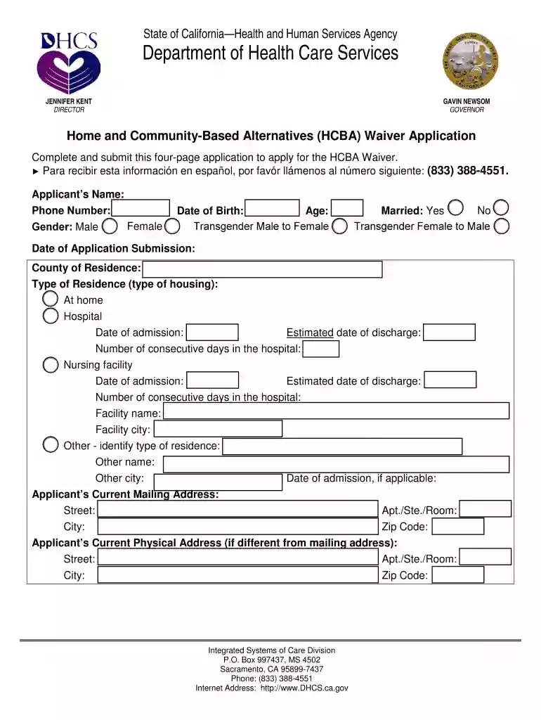 hcba form Preview on Page 1