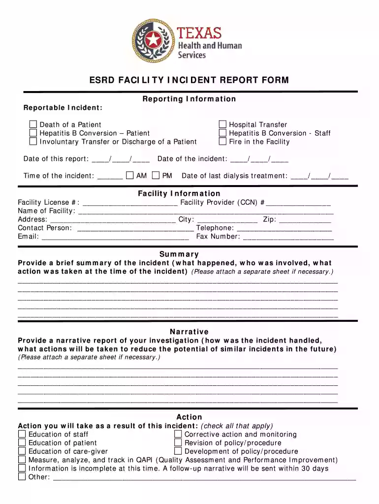 Fillable Online Incident Report Form with Instructions - 5.4.18 ... Preview on Page 1