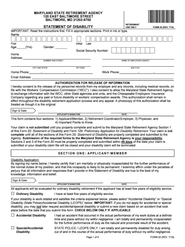 maryland state retirement agency Preview on Page 1