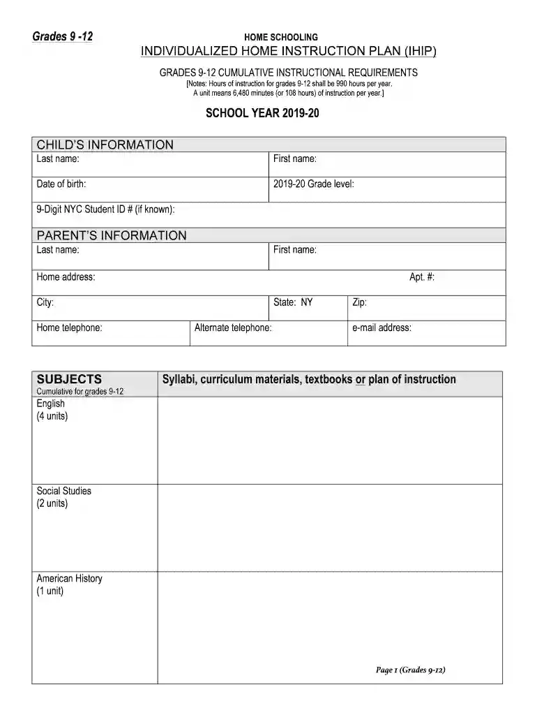 ihip forms Preview on Page 1