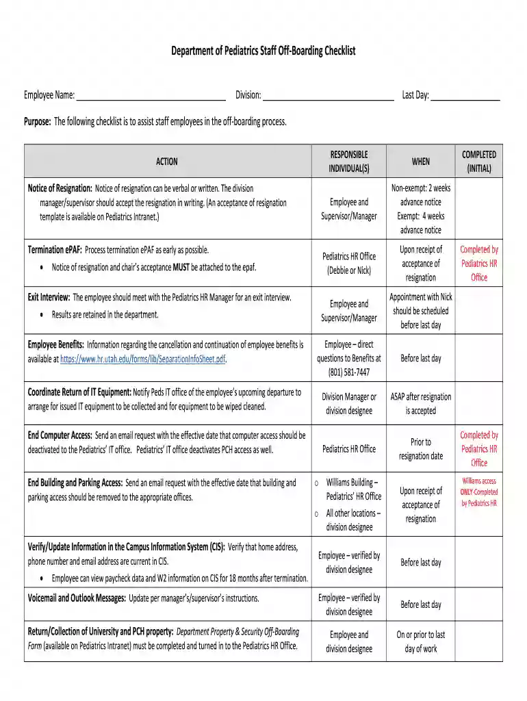 Employee Offboarding in 7 Steps +Free Offboarding Checklist Preview on Page 1
